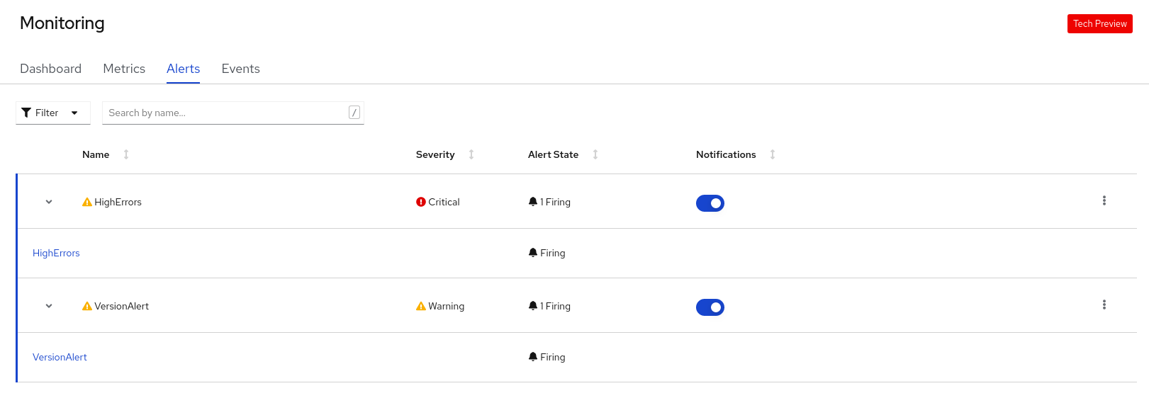 odc project alerts