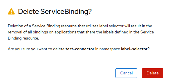 odc delete service binding