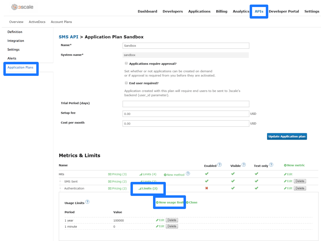 New usage limit