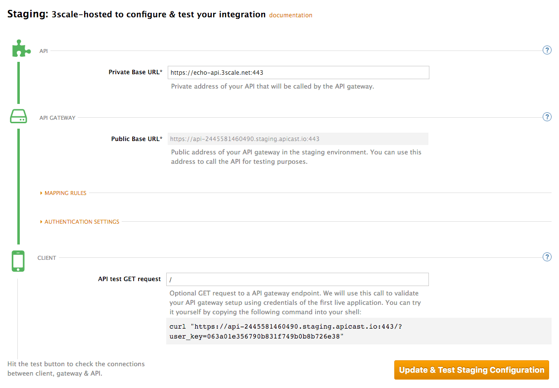 3scale API gateway staging