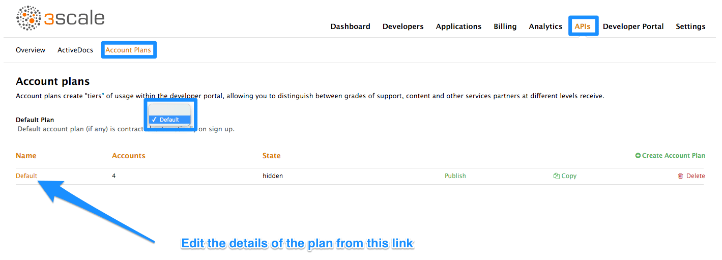 Developer signup flow account plan defaults