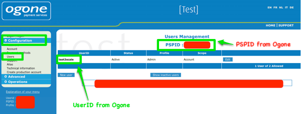 Billing Ogone ids