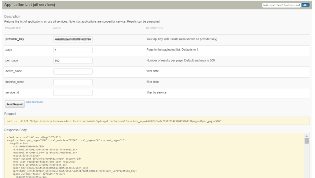 Verification key. Application and list.