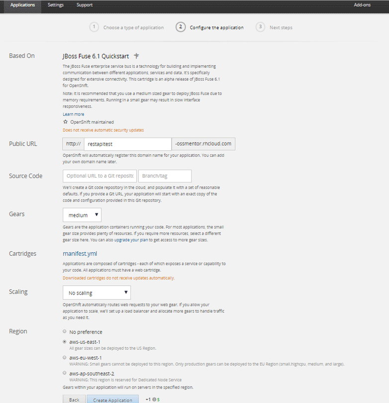 Fuse app configuration