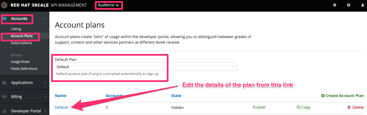 Developer signup flow account plan defaults