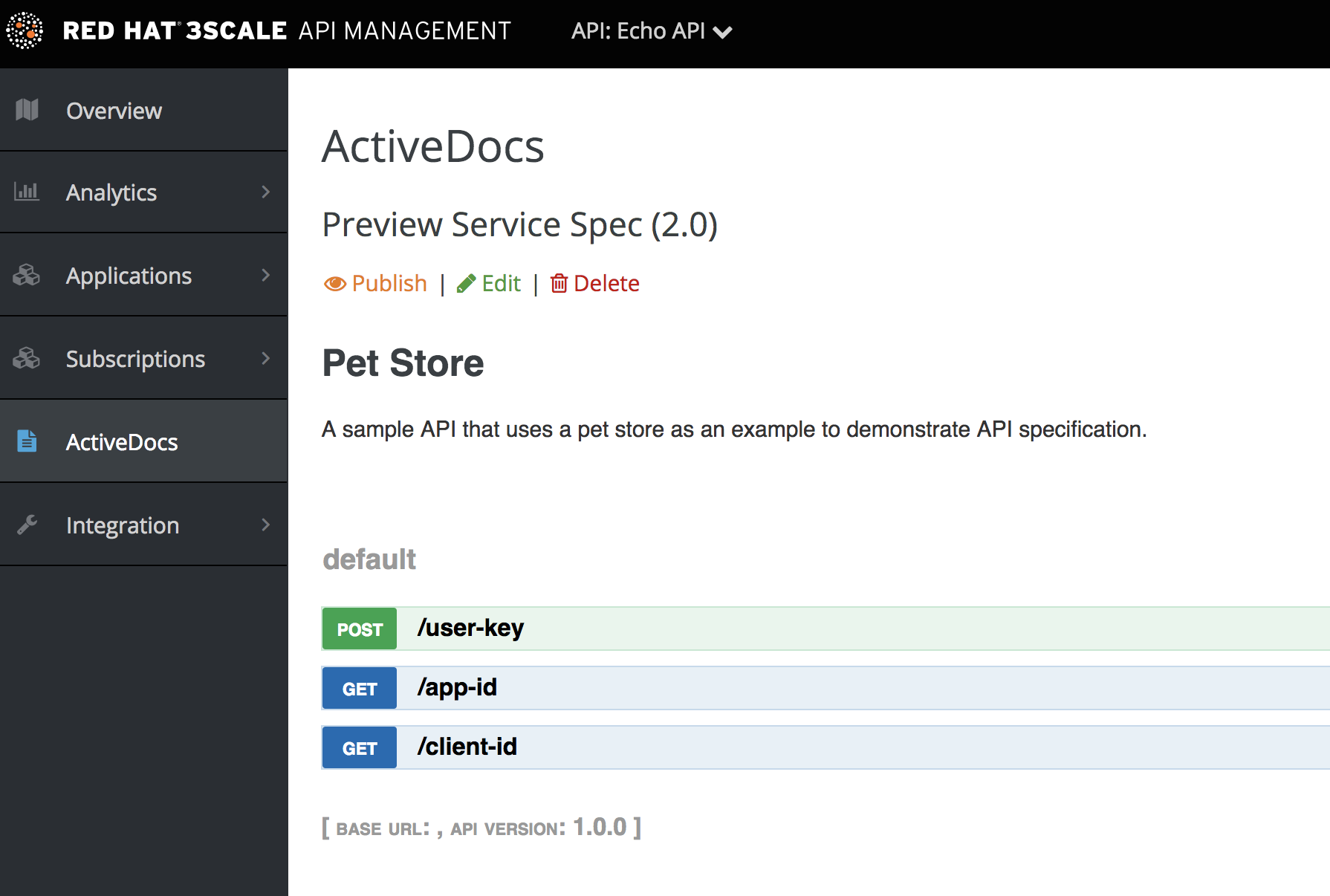 ActiveDocs new specification view