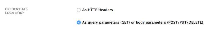 Proxy Credentials Location