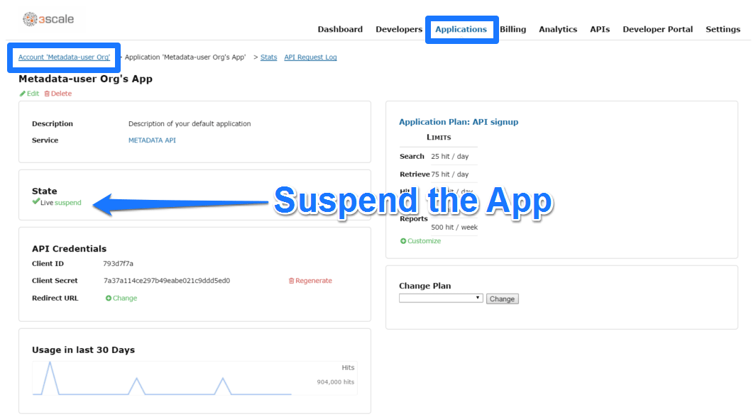 Suspend an Application