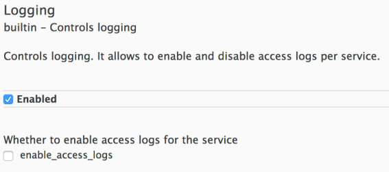 Logging Policy Configuration