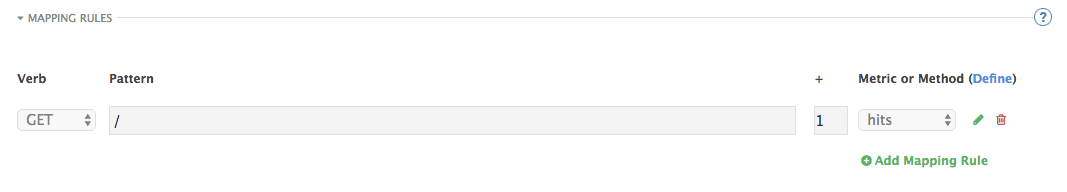 マッピングルールの追加