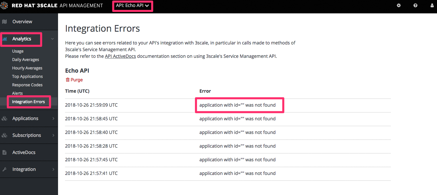 Integration errors