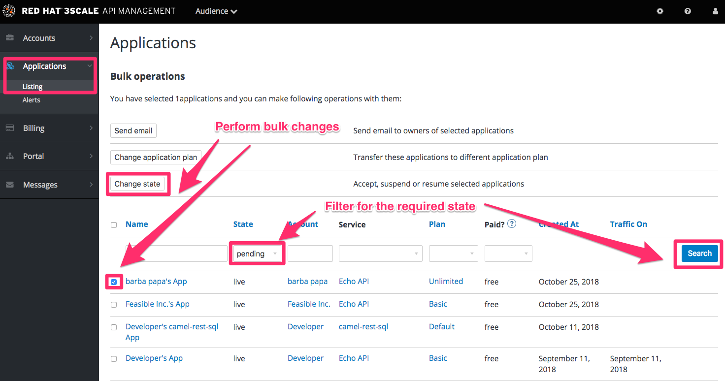 Developer bulk approvals apps