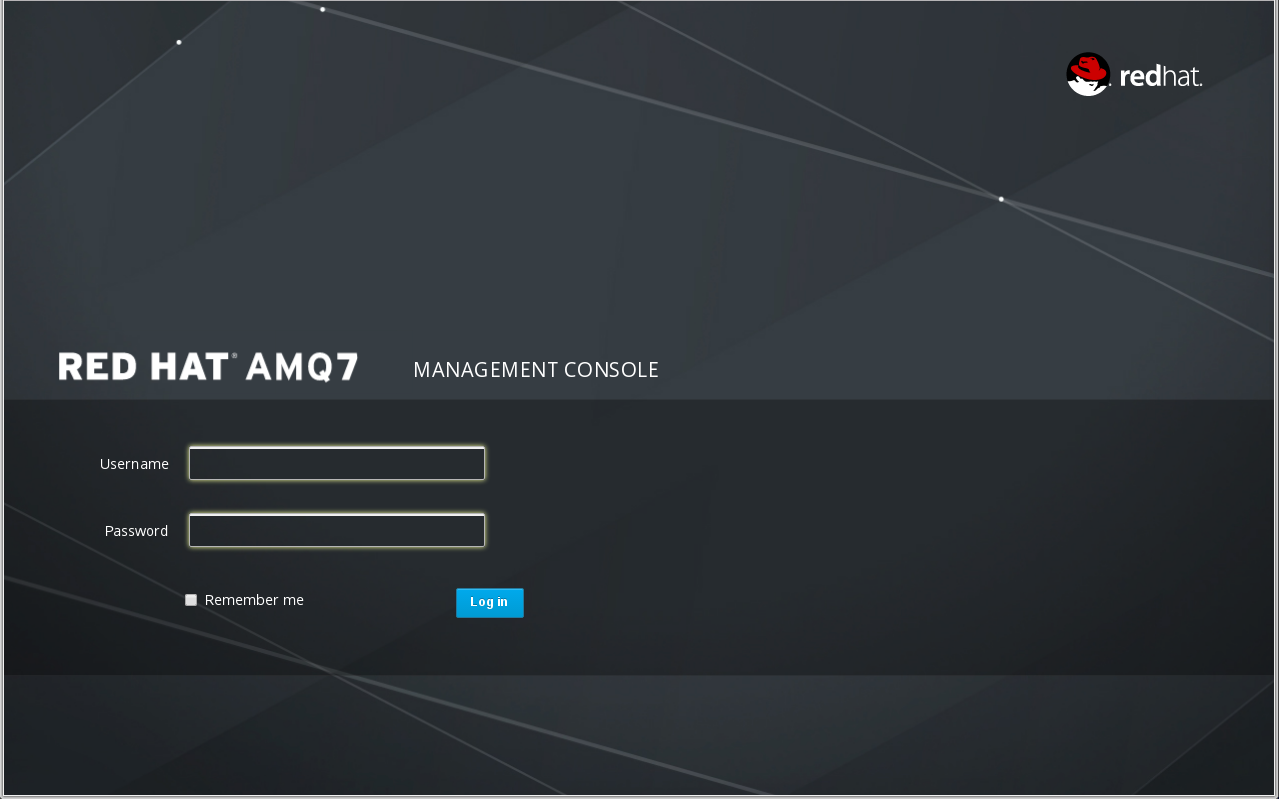 AMQ Console Login Page