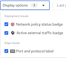 Network graph display options