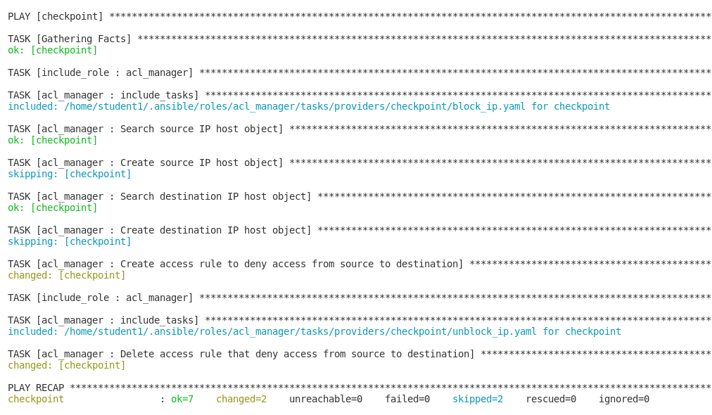 Playbook with deleted firewall rule