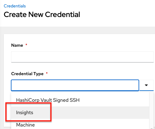 Credentials insights pop up