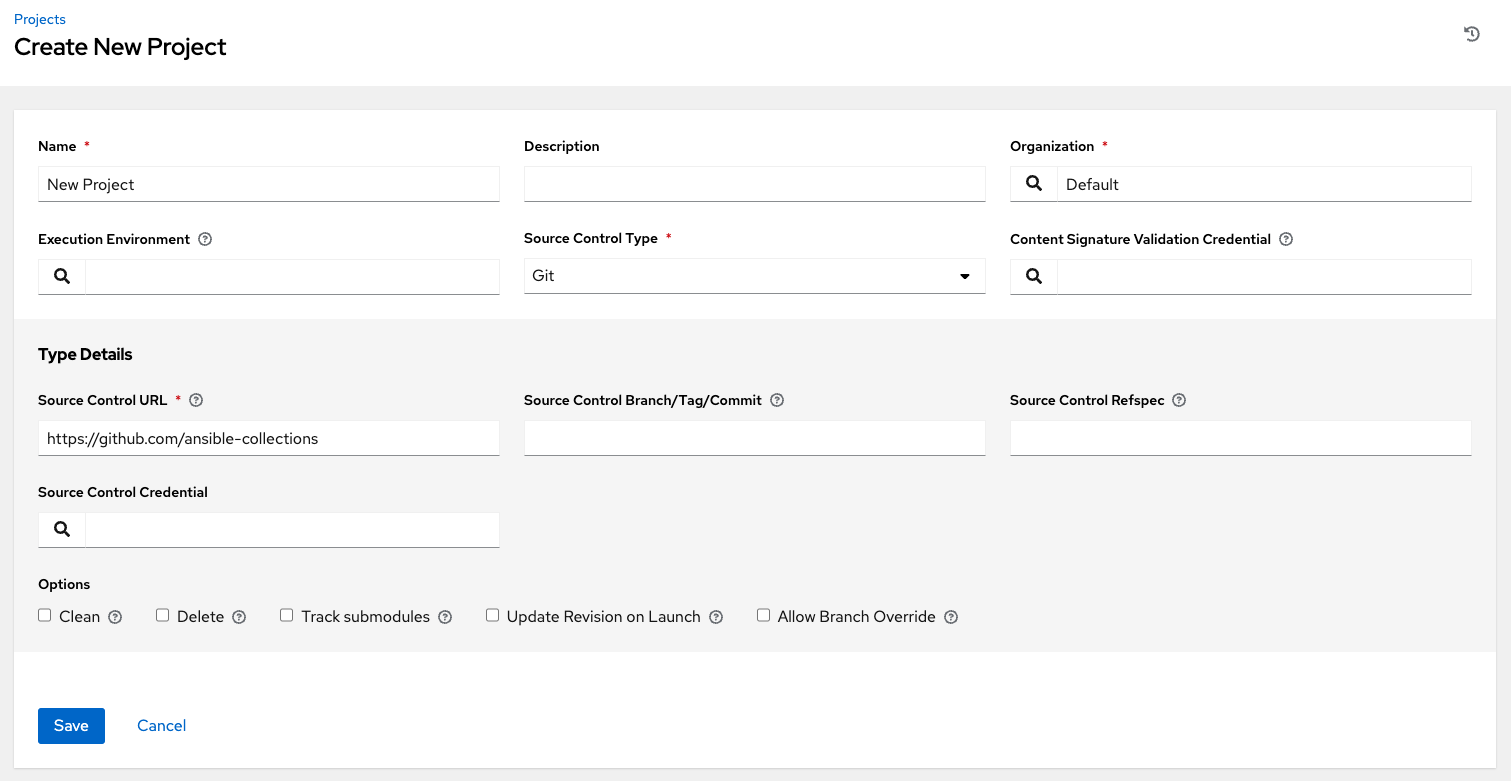 Project source repository