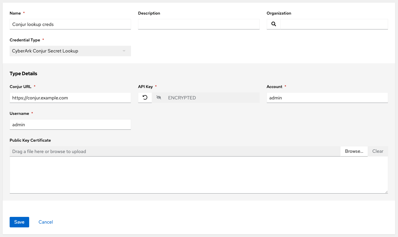 CyberArk Conjur credential