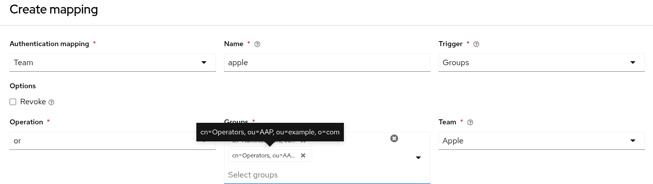 Add user to a team mapping example
