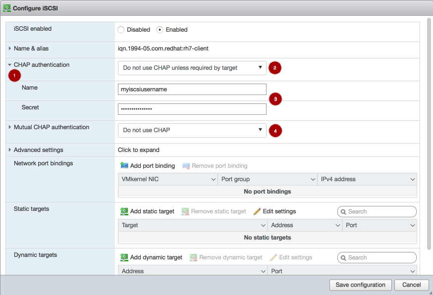 esx web client chap mod step3