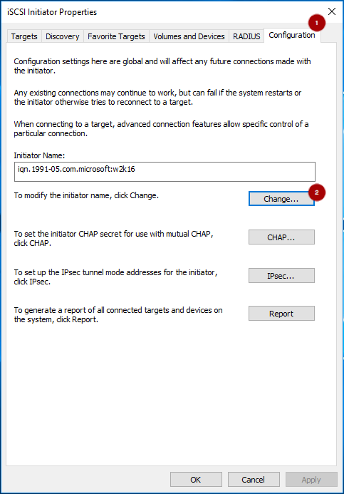 iscsi windows initiator properties mod