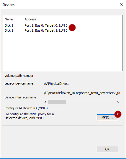 iSCSI 设备 mpio mod