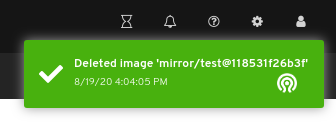 Delete image notification