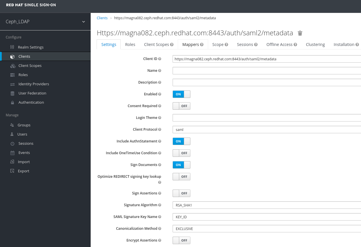 Client mappers upperpane