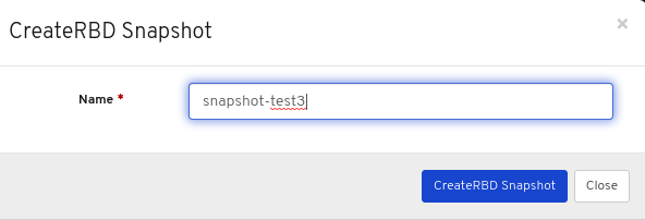 Create snapshot of the image dialog