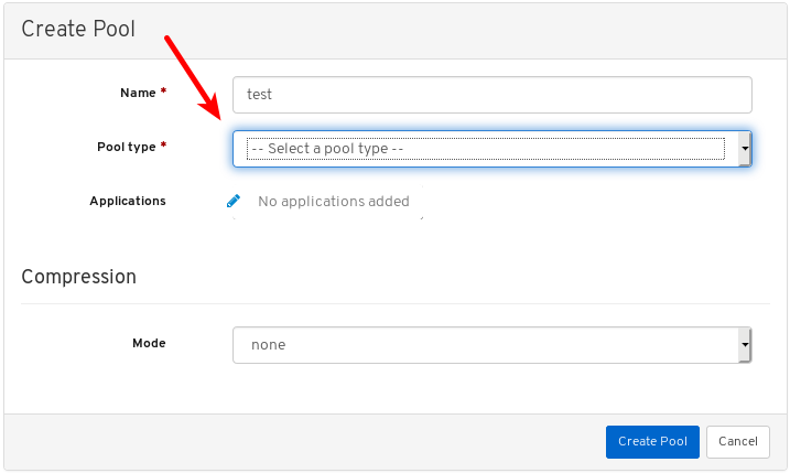 Select pool type