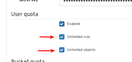 Uncheck Unlimited size or Unlimted objects