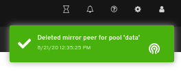 Delete peer notification