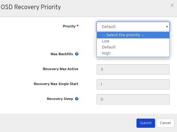 Default priority values