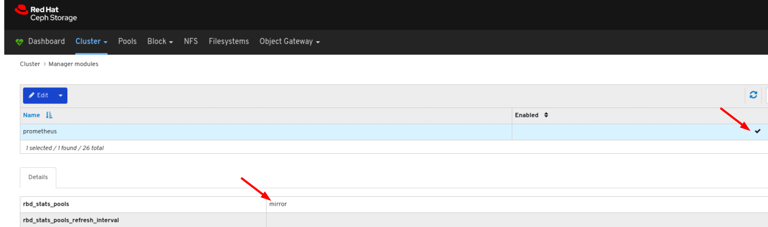 Enable Prometheus module