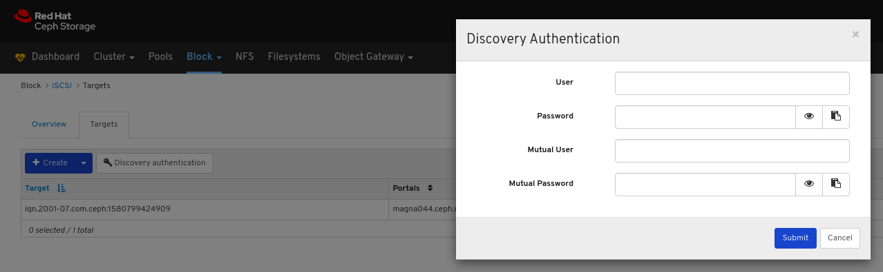 Discovery Authentication window