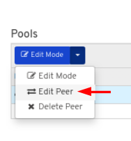 Click Edit peer