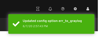 Edit Configuration notification