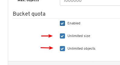 Uncheck Unlimited size or Unlimted objects