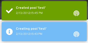 Pool created notification