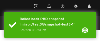 Rollback Snapshot of the image notification