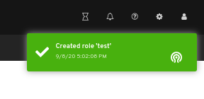 Role create notification