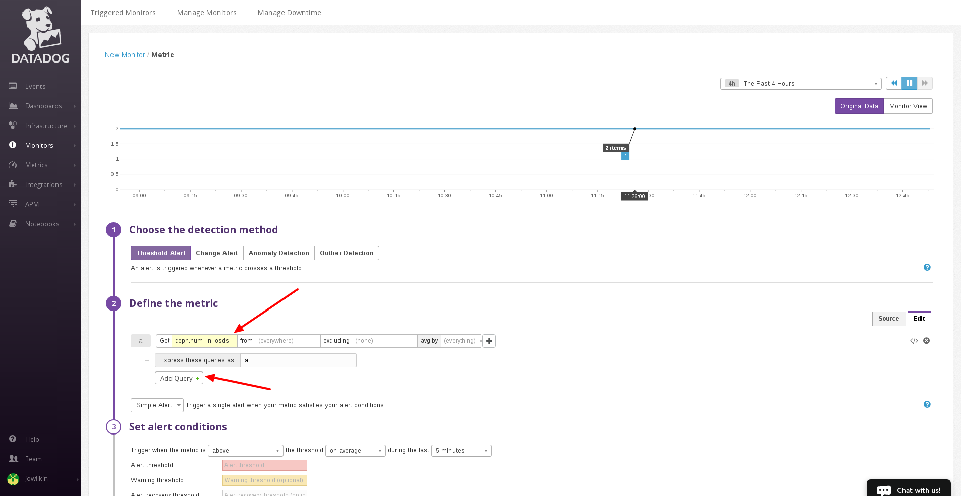 datadog monitor ceph metric 1