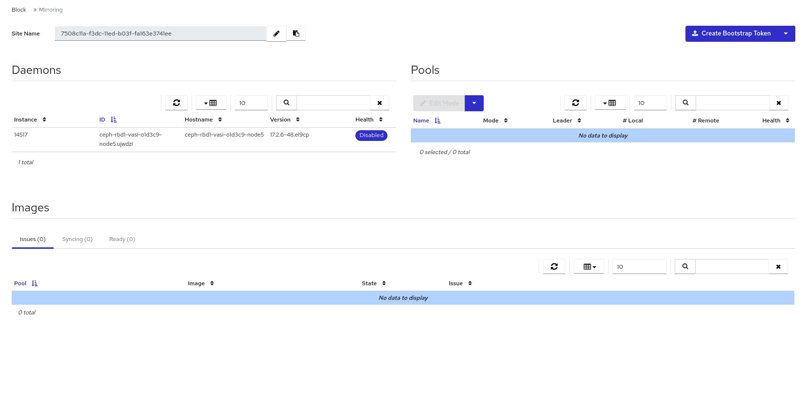 View mirroring of Block devices