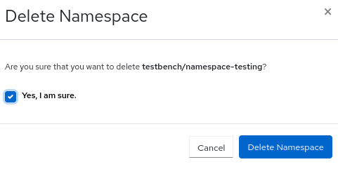 Deleting namespaces