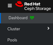 Vertical menu on Ceph dashboard