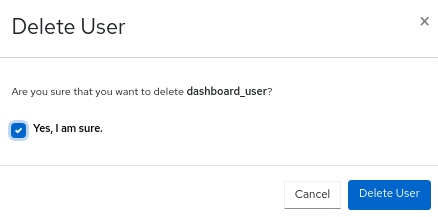 Delete user window
