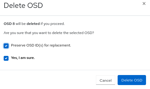 删除 OSD