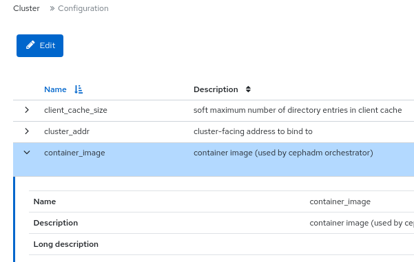 Configuration options