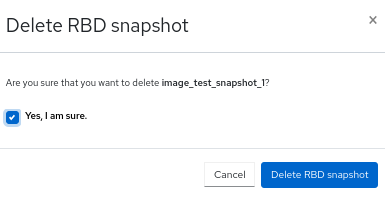 Deleting snapshot of images