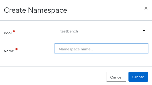 Create namespace